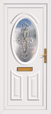 Resin panel upvc front doors